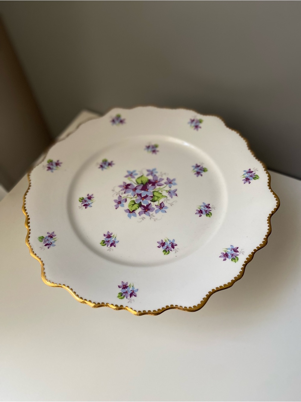 Royal Stafford Bone China Sweet Violets Cake Stand Made in England